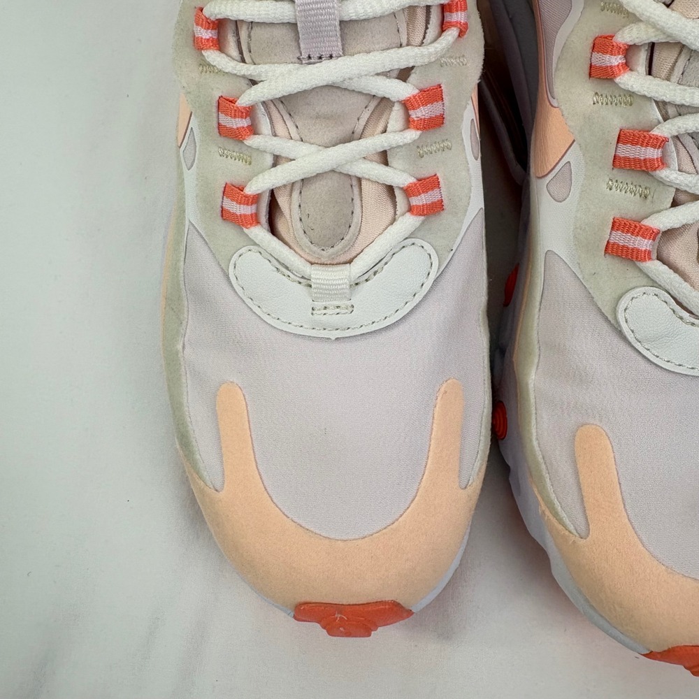 Nike Air Max 270 React Women's Sneakers Summit White Crimson Tint Size 5 - Picture 6 of 12